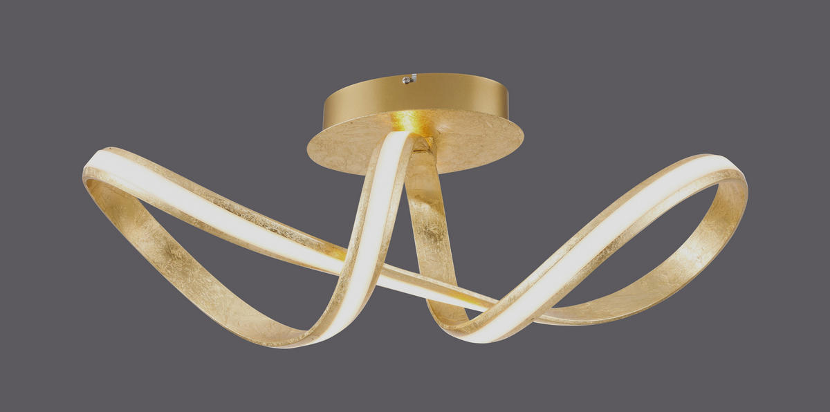 LED-DECKENLEUCHTE Melinda 64/24/24,5 cm   - Goldfarben, Design, Kunststoff/Metall (64/24/24,5cm) - Paul Neuhaus