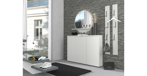 GARDEROBE 3-teilig  in 175/187/22 cm  - Grau, Design, Glas/Holzwerkstoff (175/187/22cm) - Xora