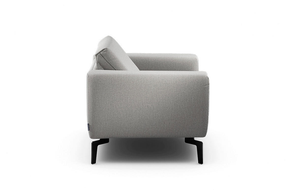 SESSEL Chenille Hellgrau    - Hellgrau/Schwarz, Design, Textil/Metall (110/85/86-94cm) - SENSOO