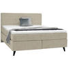 BOXSPRINGBETT 180/200 cm  in Beige  - Beige/Schwarz, Konventionell, Holz/Textil (180/200cm) - Voleo