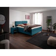 BOXSPRINGBETT 200/220 cm  in Petrol  - Petrol/Schwarz, KONVENTIONELL, Textil/Metall (200/220cm) - Esposa