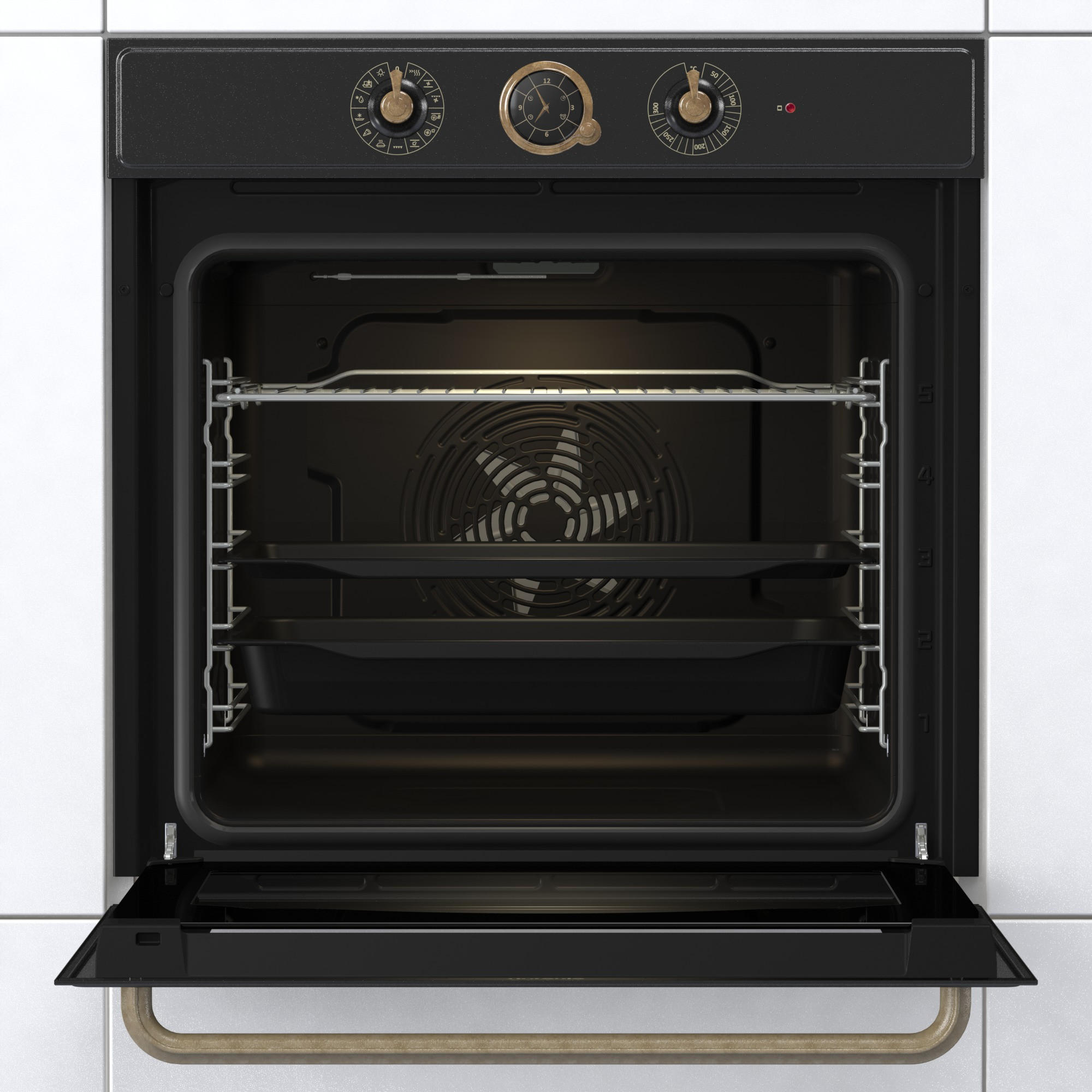EINBAUBACKOFEN 740240  - Schwarz, Trend, Glas/Kunststoff (59,5/59,5/56,4cm) - Gorenje