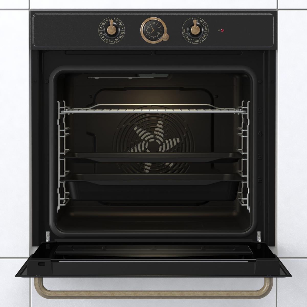 EINBAUBACKOFEN 740240  - Schwarz, Trend, Glas/Kunststoff (59,5/59,5/56,4cm) - Gorenje