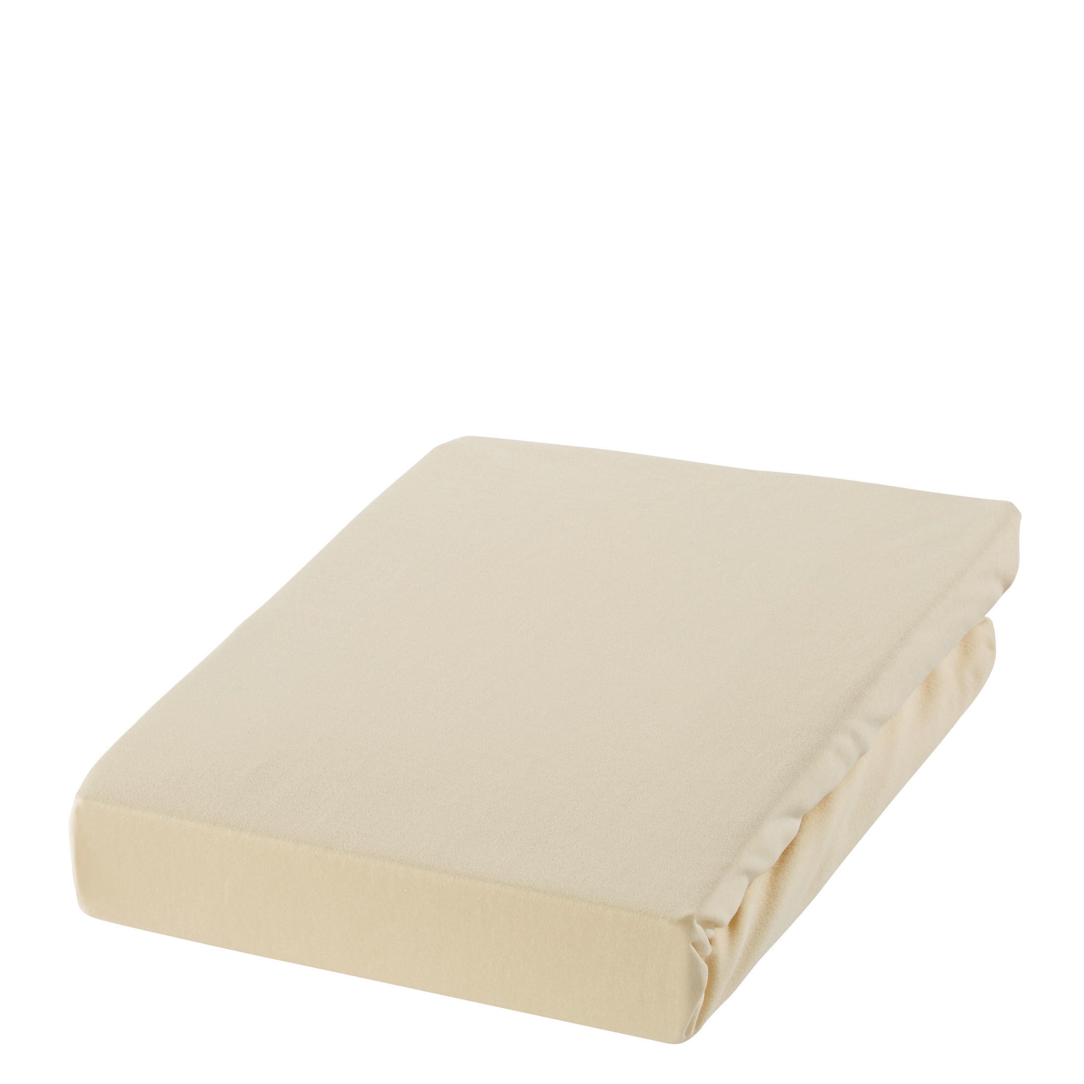 SPANNBETTTUCH Zwirn-Jersey  - Hellbraun/Naturfarben, Basics, Textil (200/200cm) - Estella