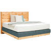 BOXSPRINGBETT 180/200 cm  Zirbelkieferfarben, Blaugrau  - Zirbelkieferfarben/Blaugrau, Natur, Holz/Textil (180/200cm) - Valnatura