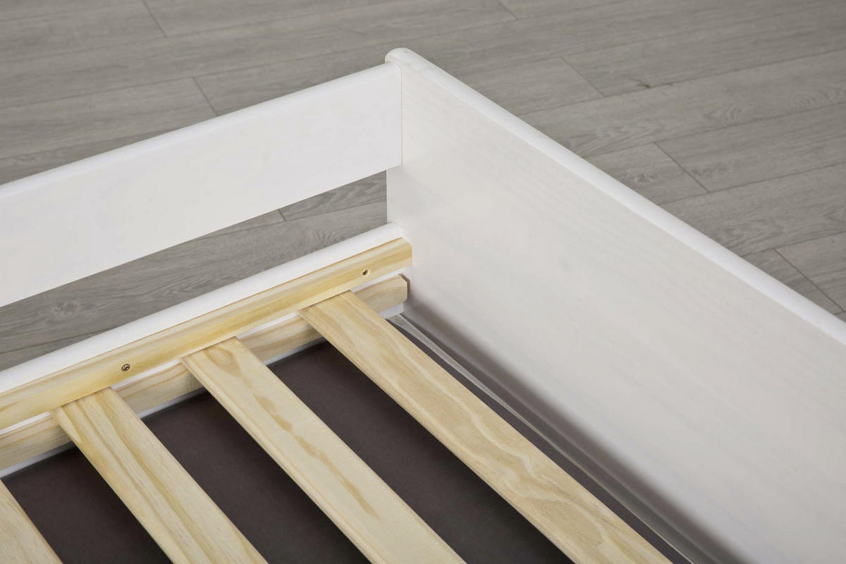 AUSZIEHBETT 90/200 cm Weiss  - Weiss/Naturfarben, Konventionell, Holz (90/200cm) - MID.YOU