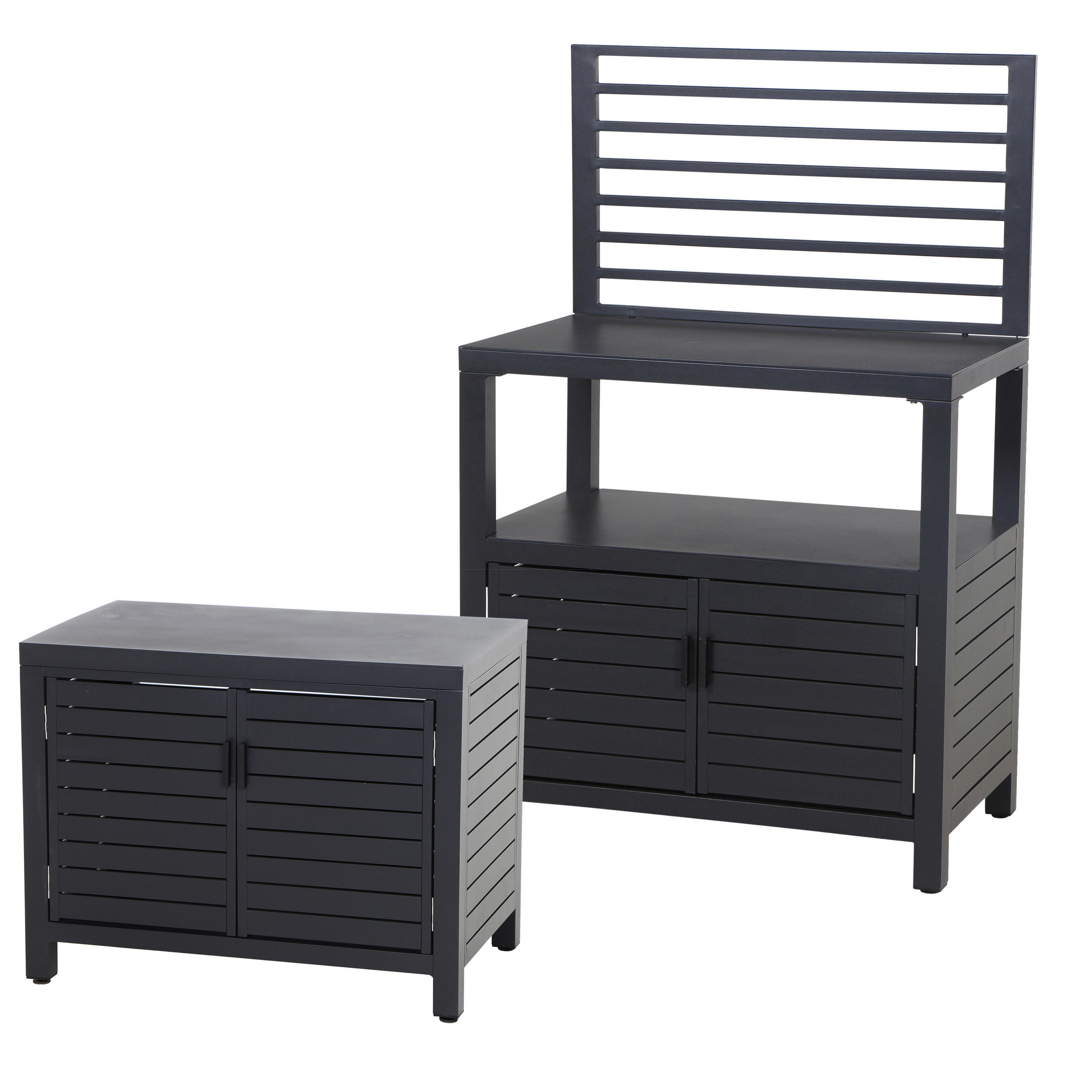 OUTDOORKÜCHE - Anthrazit, Basics, Metall (180/70,5/56cm) - Siena Garden