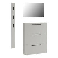 GARDEROBE 3-teilig  in 130/200/19 cm  - Kaschmir, Basics, Glas/Holzwerkstoff (130/200/19cm)