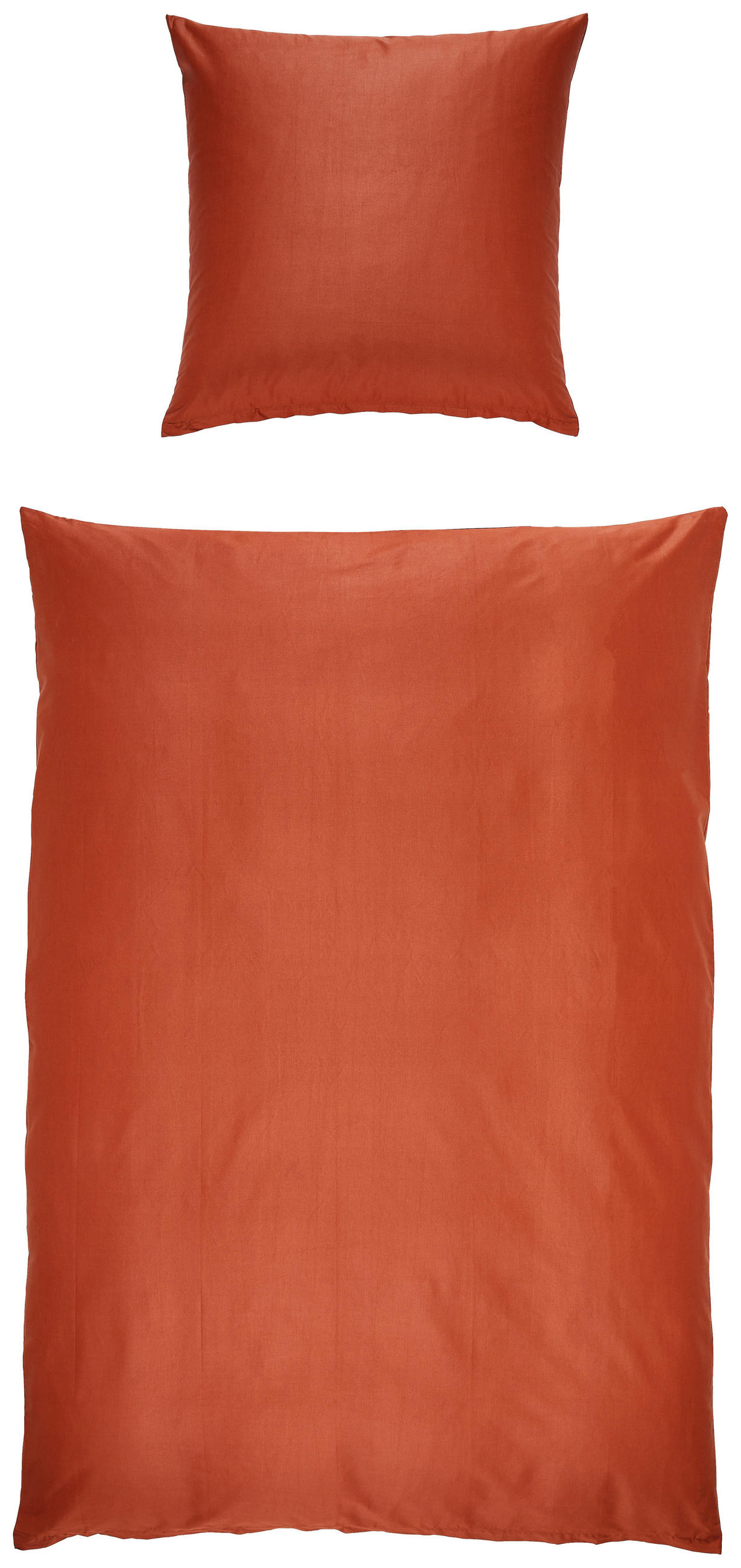 BETTWÄSCHE Satin 155/220 cm  - Terracotta, KONVENTIONELL, Textil (155/220cm) - Bio:Vio