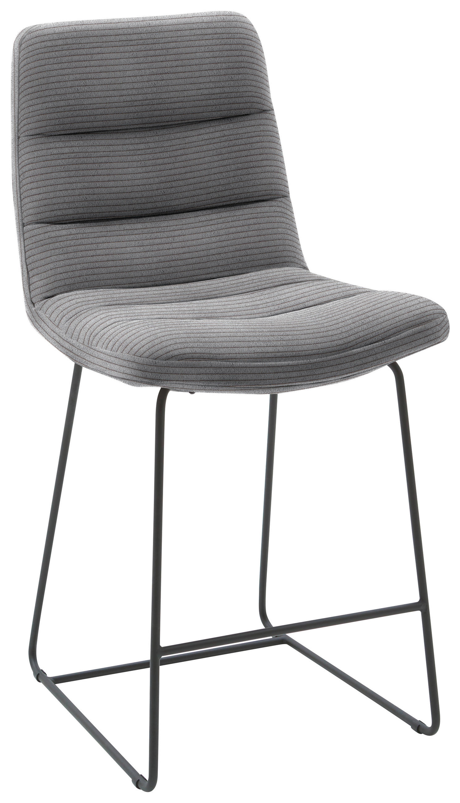 TRESENSTUHLTextil Dunkelgrau  - Dunkelgrau/Schwarz, Design, Textil/Metall (52/106/66cm) - Dieter Knoll