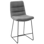 TRESENSTUHL in Dunkelgrau  - Dunkelgrau/Schwarz, Design, Textil/Metall (52/106/66cm) - Dieter Knoll