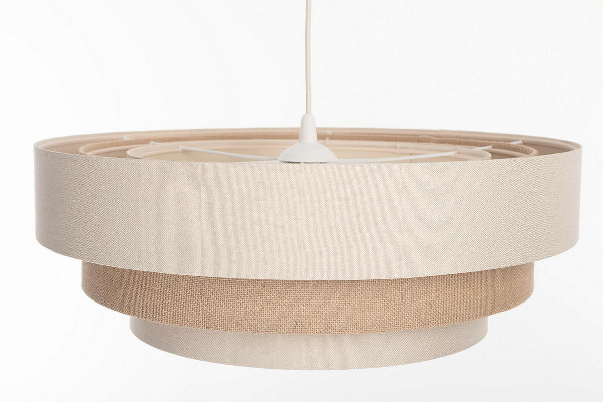 HÄNGELEUCHTE Boho 60/89 cm   - Beige/Karamell, Design, Kunststoff/Textil (60/89cm)