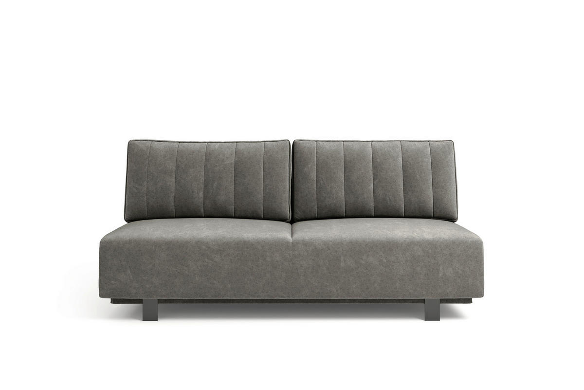 SCHLAFSOFA OLIVIO Velours Anthrazit  inkl. Bettkasten, Schlaffunktion  - Anthrazit/Schwarz, Basics, Holz/Textil (200/90/95cm) - Livetastic