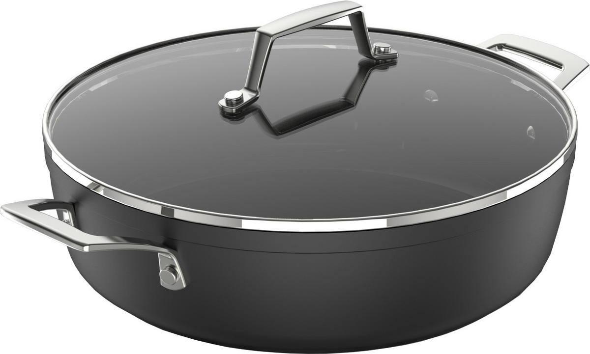 SERVÍROVACÍ PÁNEV  28 cm  - barvy nerez oceli, Basics, kov/sklo (28cm) - Rösle