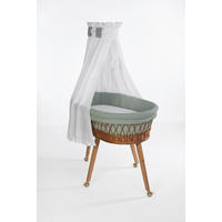 STUBENWAGEN-KOMPLETTSET Babybett Lounge natur   - Waldgrün/Buchefarben, Basics, Holz/Textil (60/167/100cm) - Mionido