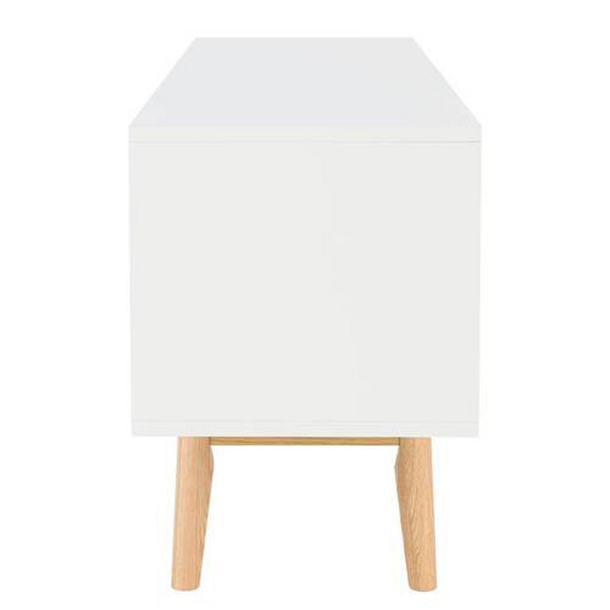 LOWBOARD  in 160/59/40 cm  - Naturfarben/Weiß, Design, Holz/Holzwerkstoff (160/59/40cm) - home24