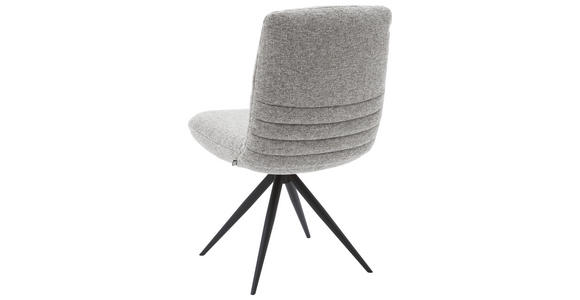 STUHL - Hellgrau/Schwarz, Design, Textil/Metall (50/93/69cm) - Dieter Knoll