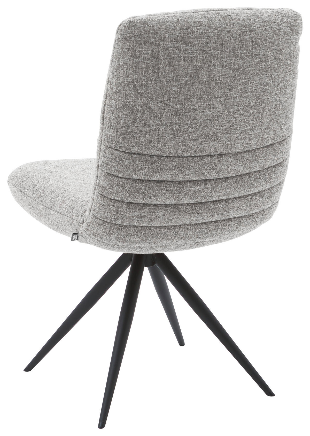 STUHL  in Stahl Flachgewebe  - Hellgrau/Schwarz, Design, Textil/Metall (50/93/69cm) - Dieter Knoll