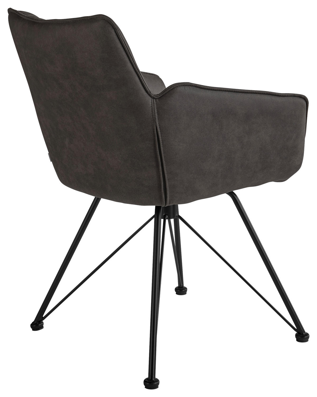 ARMLEHNSTUHL  in Mikrofaser  - Schwarz/Grau, Design, Textil/Metall (60/84/65cm) - SetOne by Musterring