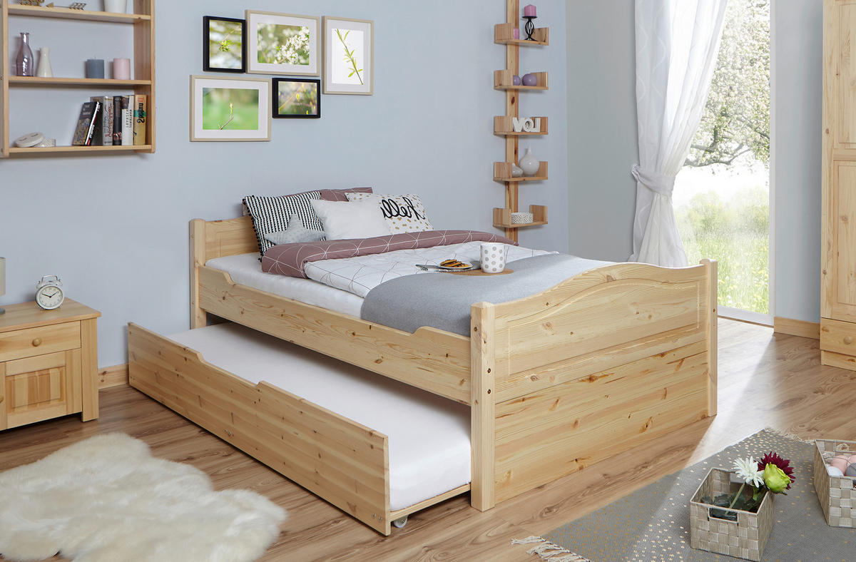AUSZIEHBETT 120/200 cm Naturfarben  - Naturfarben, Modern, Holz (120/200cm) - MID.YOU