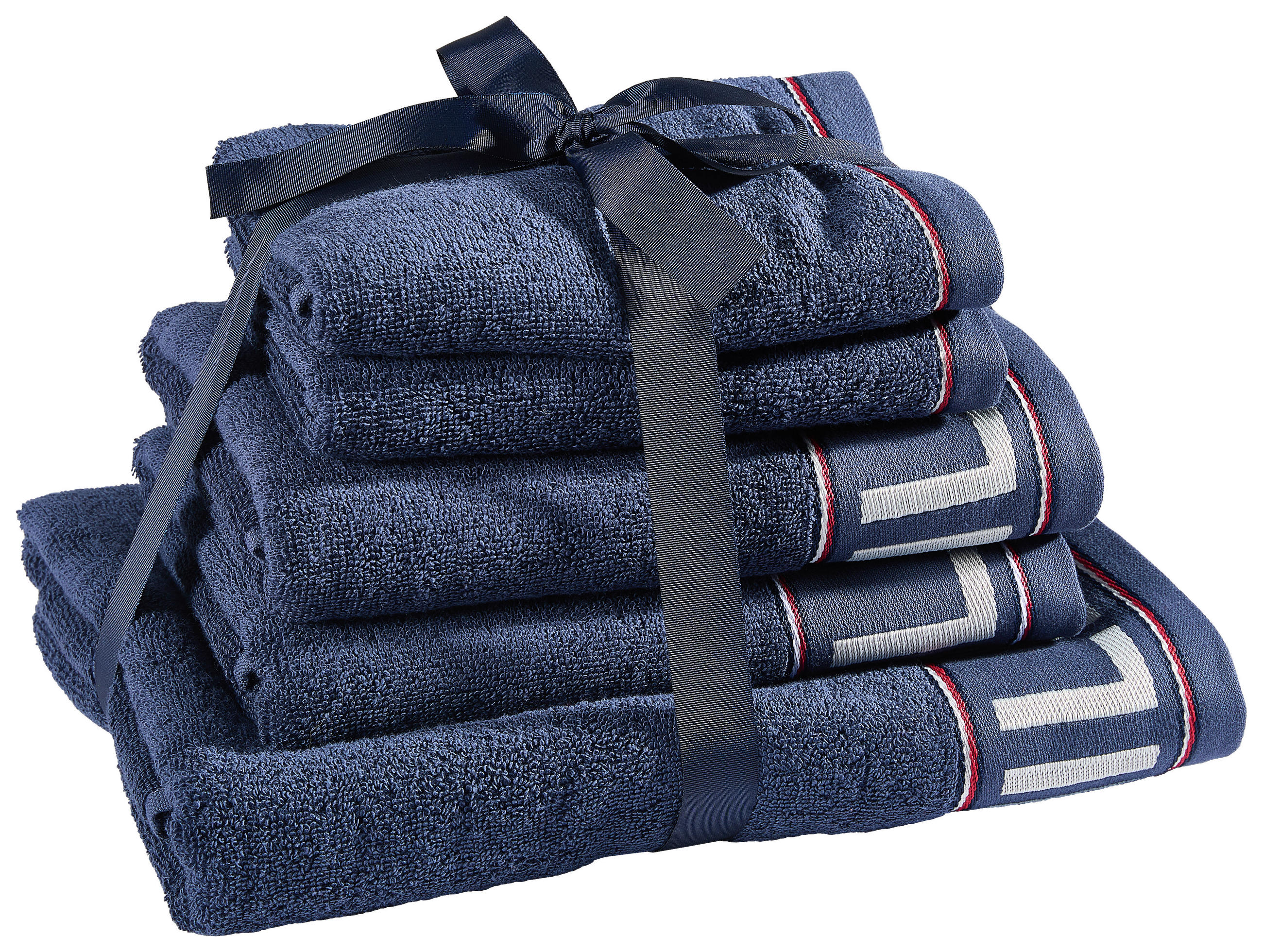 FROTTIERSET Degree Blau 5-teilig  - Blau, Basics, Textil - Tommy Hilfiger