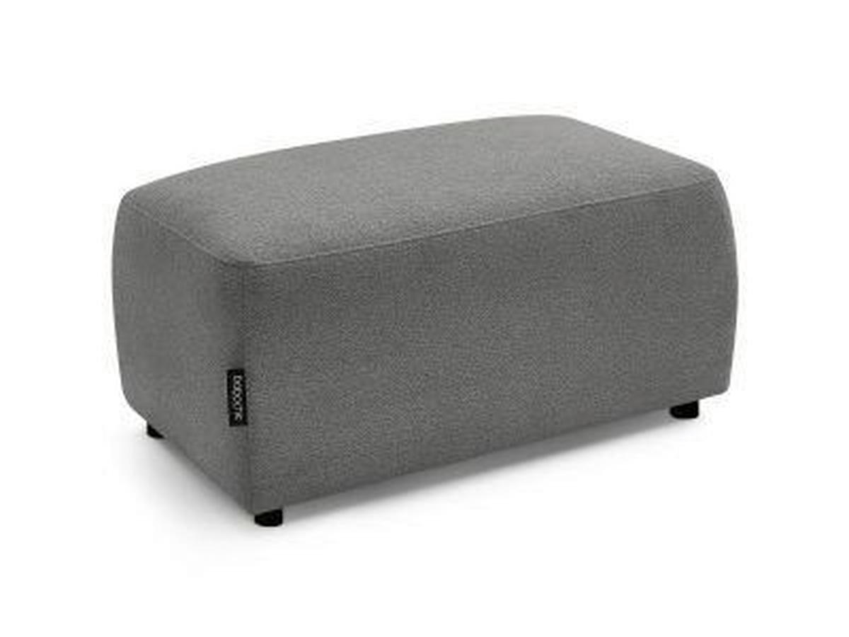 HOCKER ATILLA Flachgewebe Dunkelgrau  - Dunkelgrau/Schwarz, MODERN, Kunststoff/Textil (92/44/48cm)