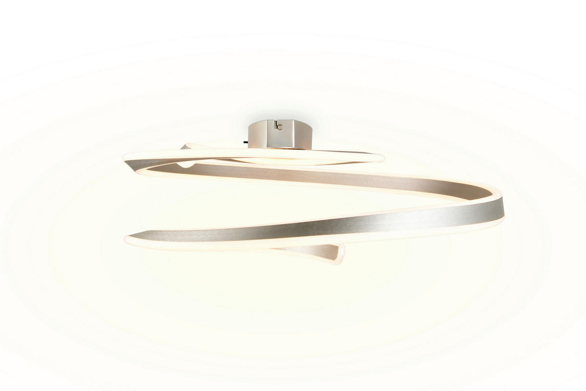 LED-DECKENLEUCHTE Arlington  - Nickelfarben, Design, Metall (80/22/60cm)