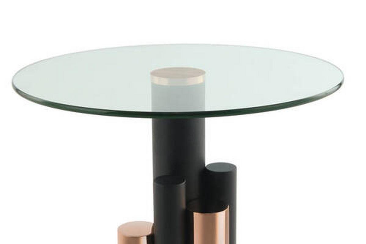 BEISTELLTISCH in Metall, Glas 46/46/52 cm  - Goldfarben, Modern, Glas/Metall (46/46/52cm) - Kayoom