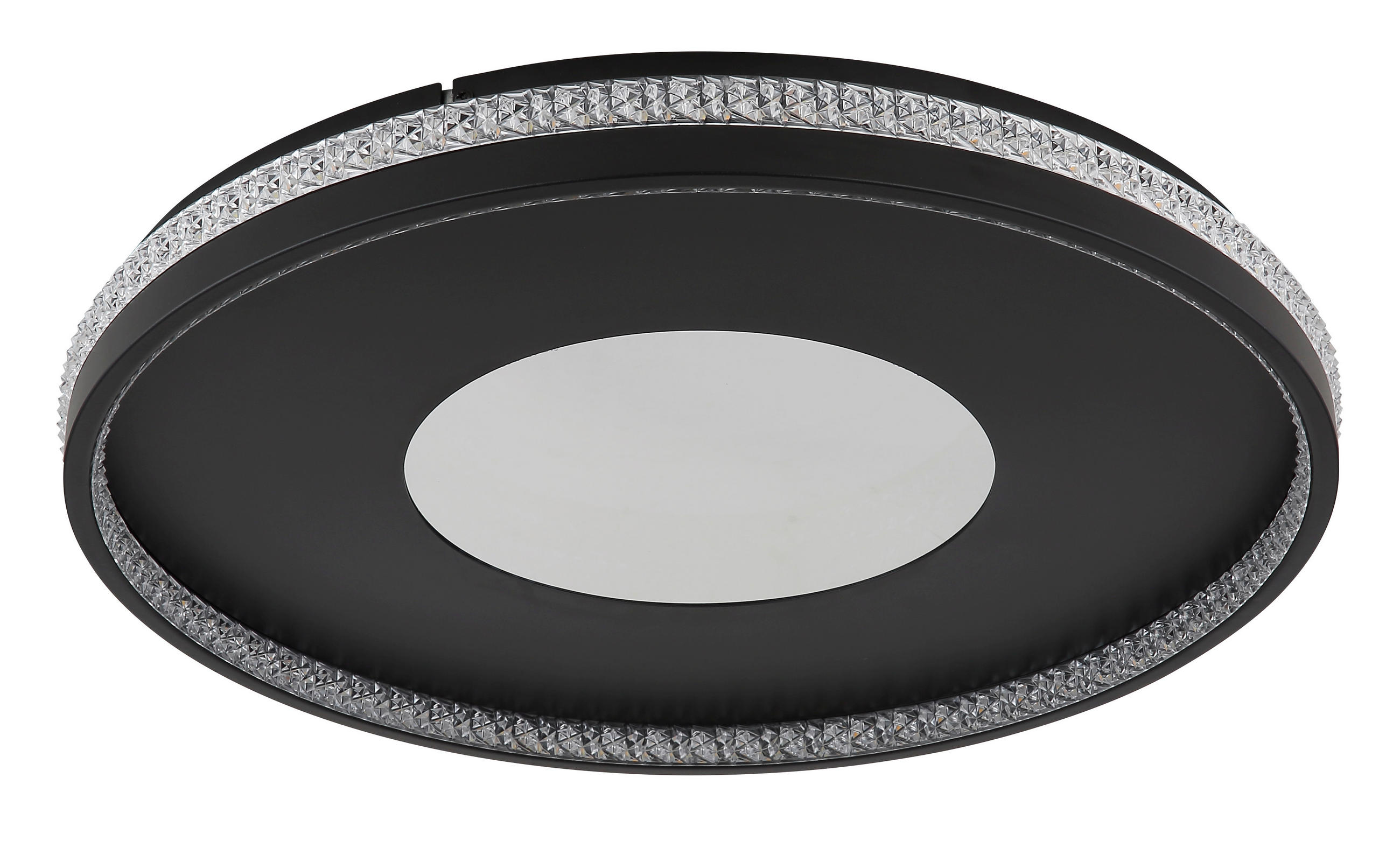 LED-DECKENLEUCHTE WALTRAUD 50/6,5 cm   - Klar/Schwarz, Trend, Kunststoff/Metall (50/6,5cm) - Globo