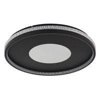 LED-DECKENLEUCHTE WALTRAUD 50/6,5 cm   - Klar/Schwarz, Trend, Kunststoff/Metall (50/6,5cm) - Globo