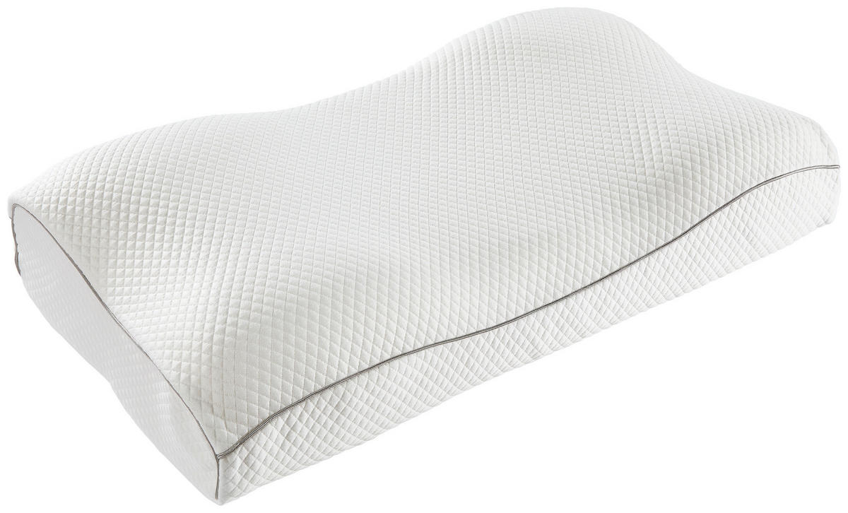 NACKENSTÜTZKISSEN  - Weiß, Textil (59/35/12cm) - Sleeptex