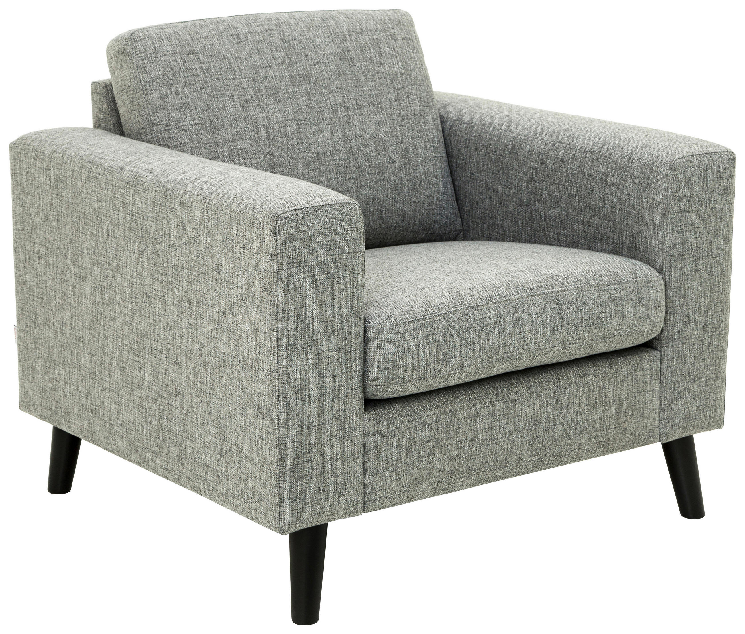 FÅTÖLJ i trä, textil grå  - svart/grå, Design, trä/textil (92/86/84cm) - Best Price