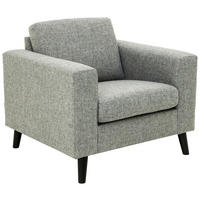 FÅTÖLJ i trä, textil grå  - svart/grå, Design, trä/textil (92/86/84cm) - Best Price
