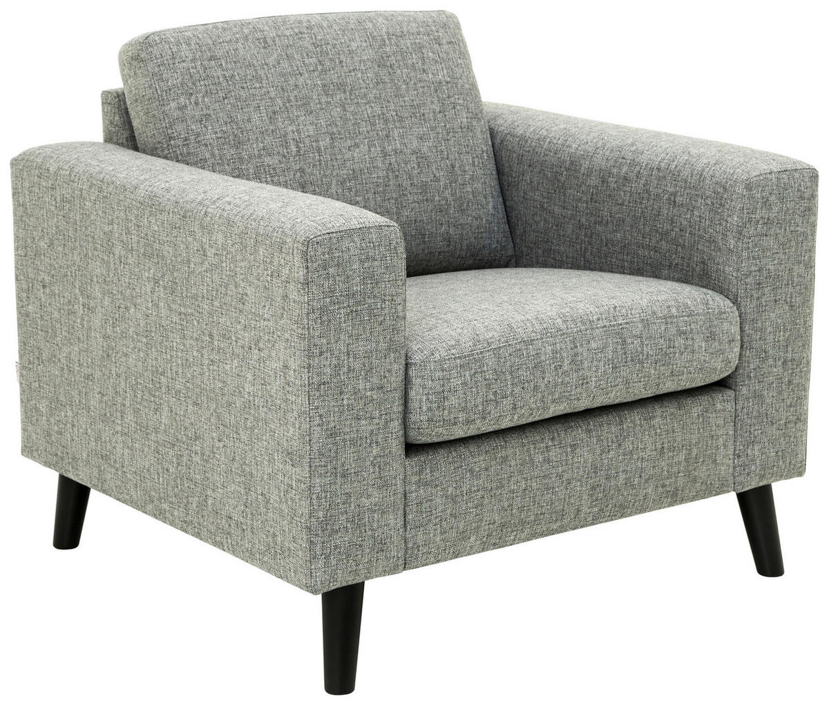 FÅTÖLJ i trä, textil grå  - svart/grå, Design, trä/textil (92/86/84cm) - Best Price