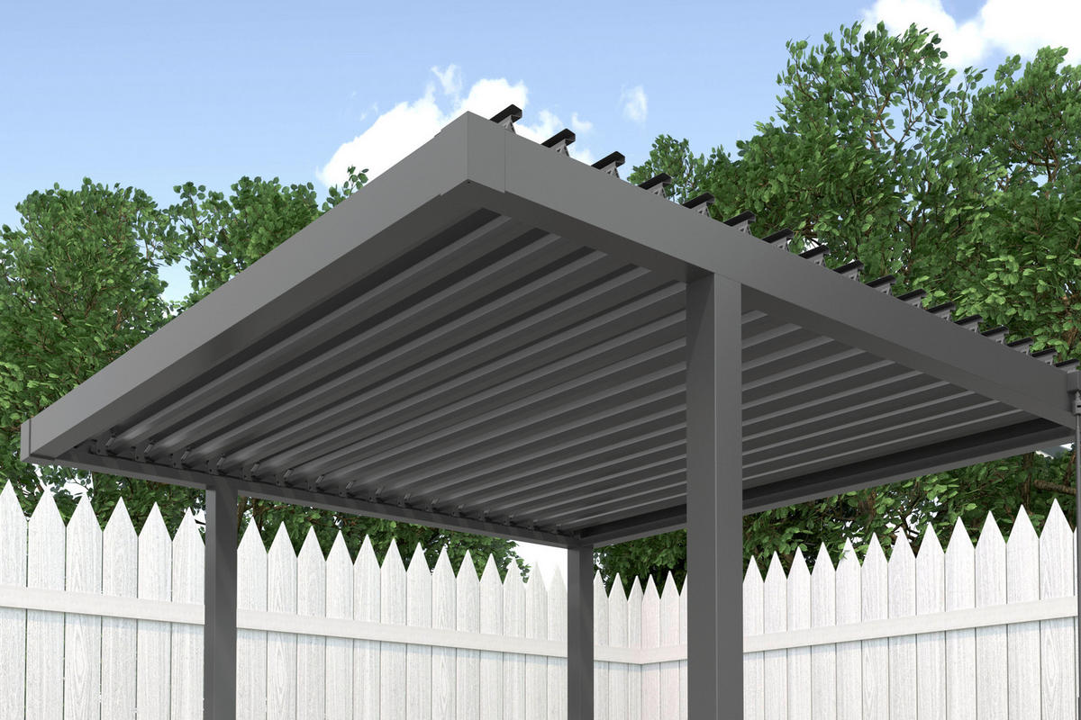PERGOLA 258/235/258 cm  - Anthrazit, Basics, Metall (258/235/258cm) - Gardenson