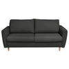 SCHLAFSOFA in Flachgewebe Anthrazit  - Anthrazit/Buchefarben, Design, Holz/Textil (195/90/102cm) - Livetastic