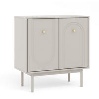 KOMMODE Vilama  in 79/84/39 cm  - Kaschmir/Goldfarben, Design, Holzwerkstoff/Metall (79/84/39cm) - Xora