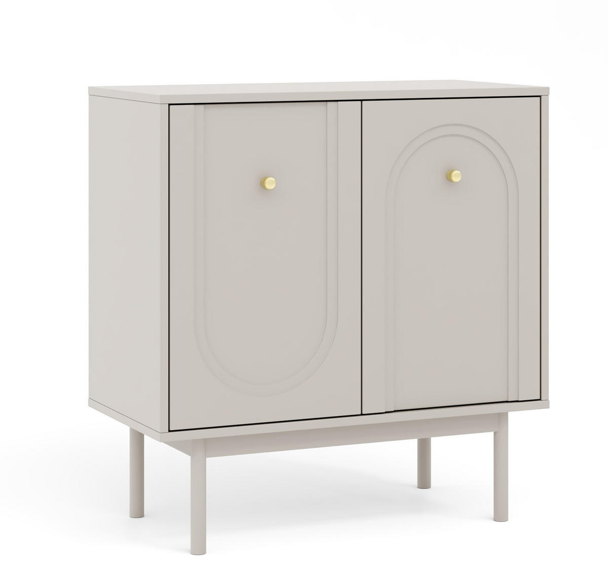 KOMMODE Vilama  in 79/84/39 cm  - Kaschmir/Goldfarben, Design, Holzwerkstoff/Metall (79/84/39cm) - Xora