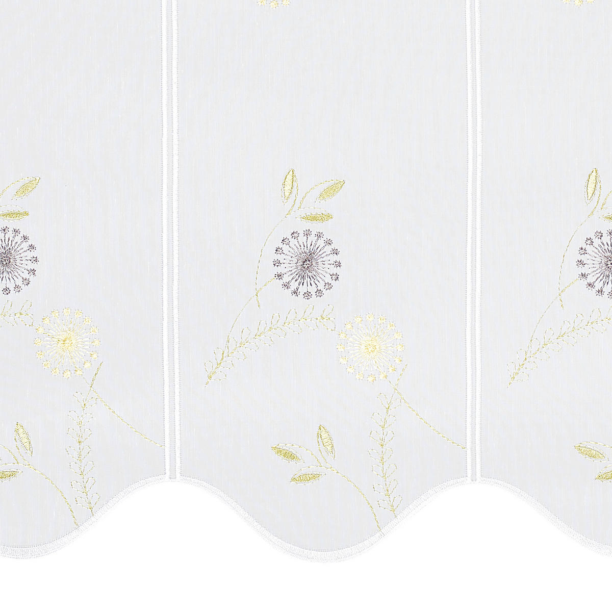 PERDEA SCURTĂ 50 cm  - galben/alb, Konventionell, textil (50cm) - Esposa
