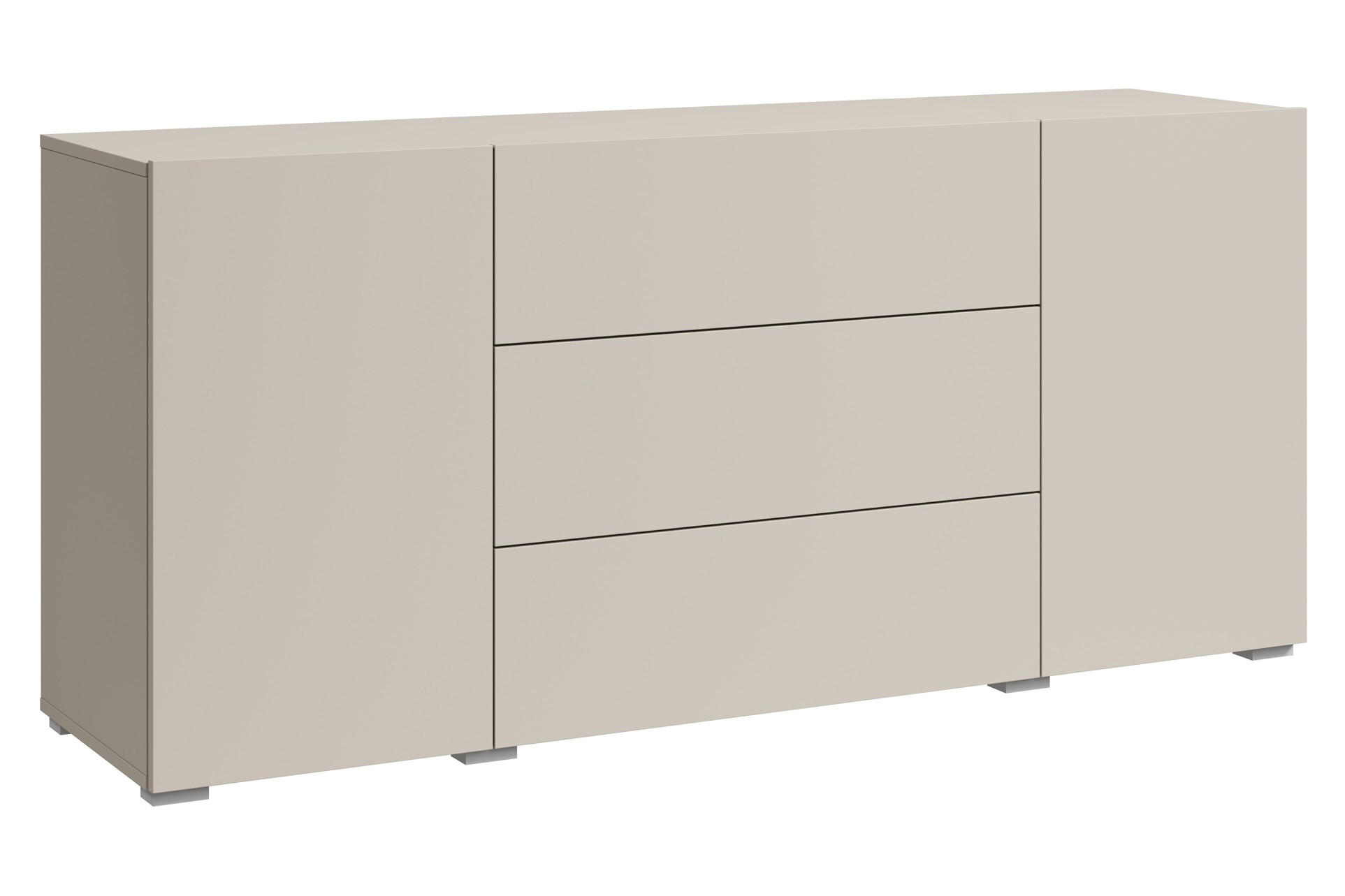 TÁLALÓSZEKRÉNY 150/68/38,5 cm  - kasmírszínű/szürke, Design, műanyag/faalapú anyag (150/68/38,5cm) - P & B