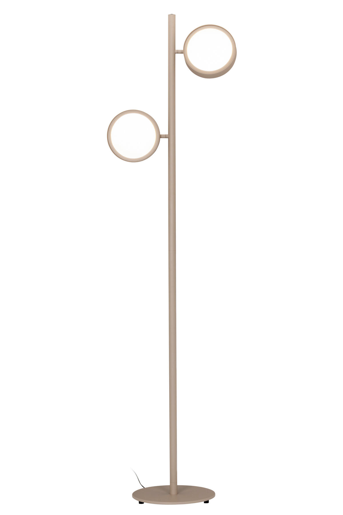LED-STEHLEUCHTE - Sandfarben, Design, Metall (43/28/162cm) - Dieter Knoll