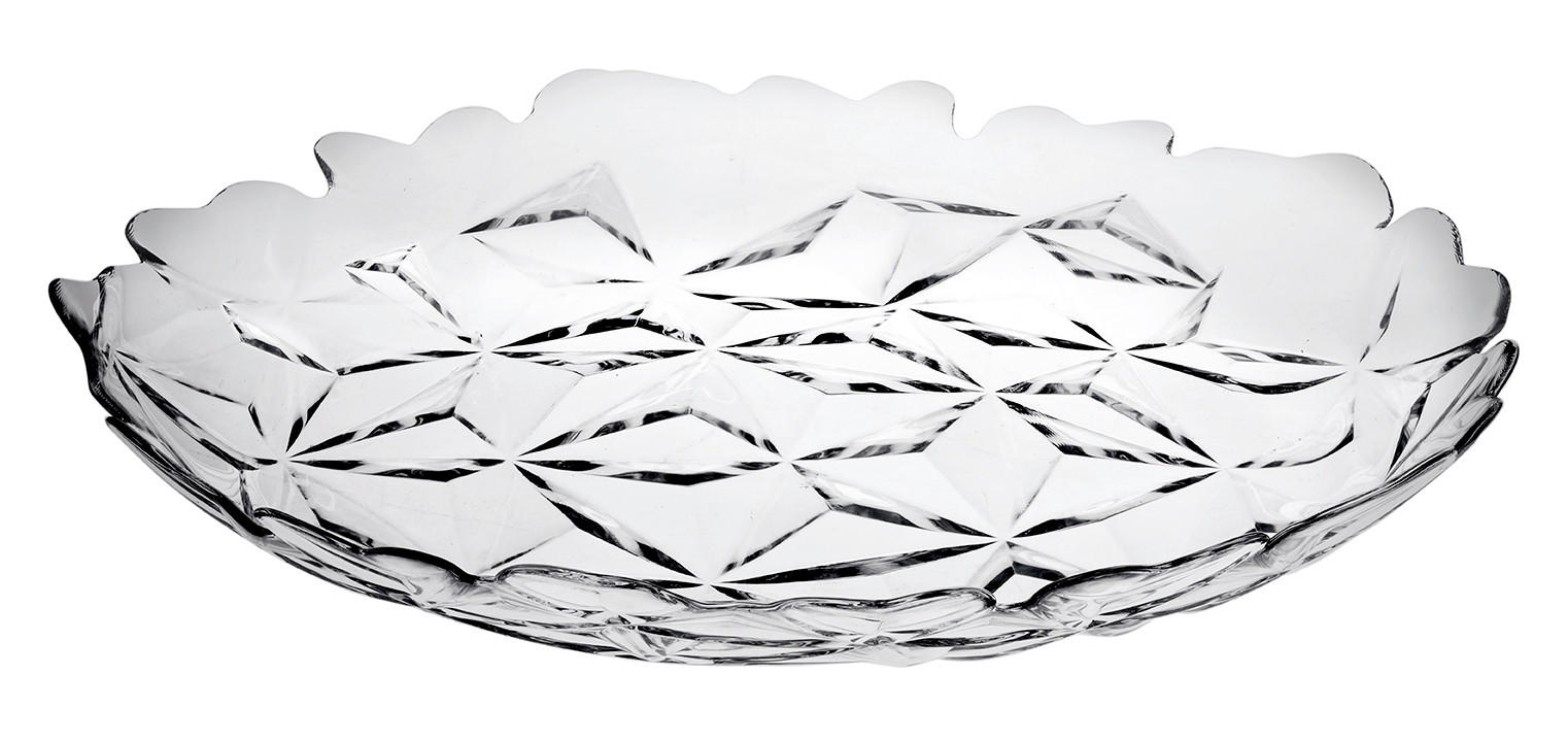 GEBÄCKTELLER Estrella  33 cm   - Transparent, LIFESTYLE, Glas (33cm) - Homeware