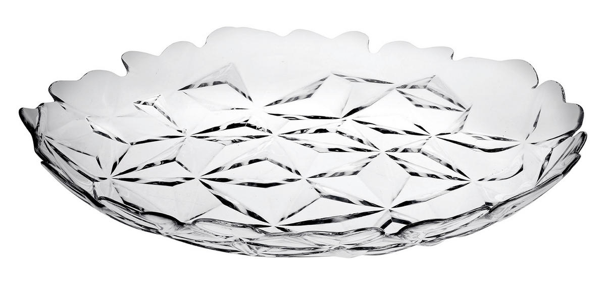 GEBÄCKTELLER Estrella  33 cm   - Transparent, LIFESTYLE, Glas (33cm) - Homeware