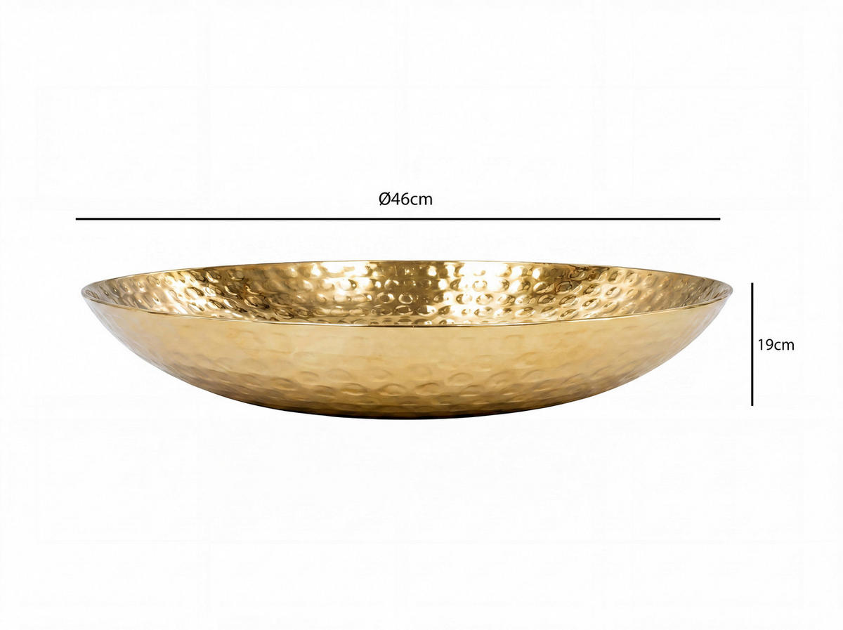 OBSTSCHALE  - Goldfarben, Design, Metall (50/8/50cm) - Livetastic