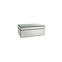 KUTIJA ZA NAKIT  24,8/17,8/9,5 cm     - srebrna, Osnovno, staklo/pločasti materijal (24,8/17,8/9,5cm) - Ambia Home