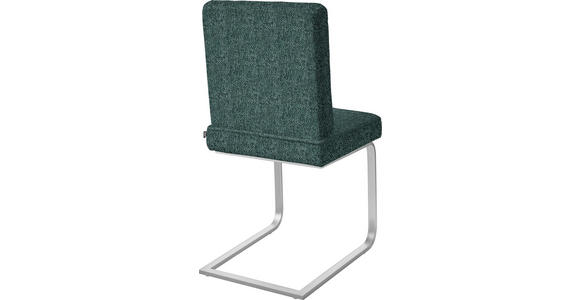 SCHWINGSTUHL in Stahl Chenille - Chromfarben/Grün, Design, Textil/Metall (46/92/60cm) - Dieter Knoll