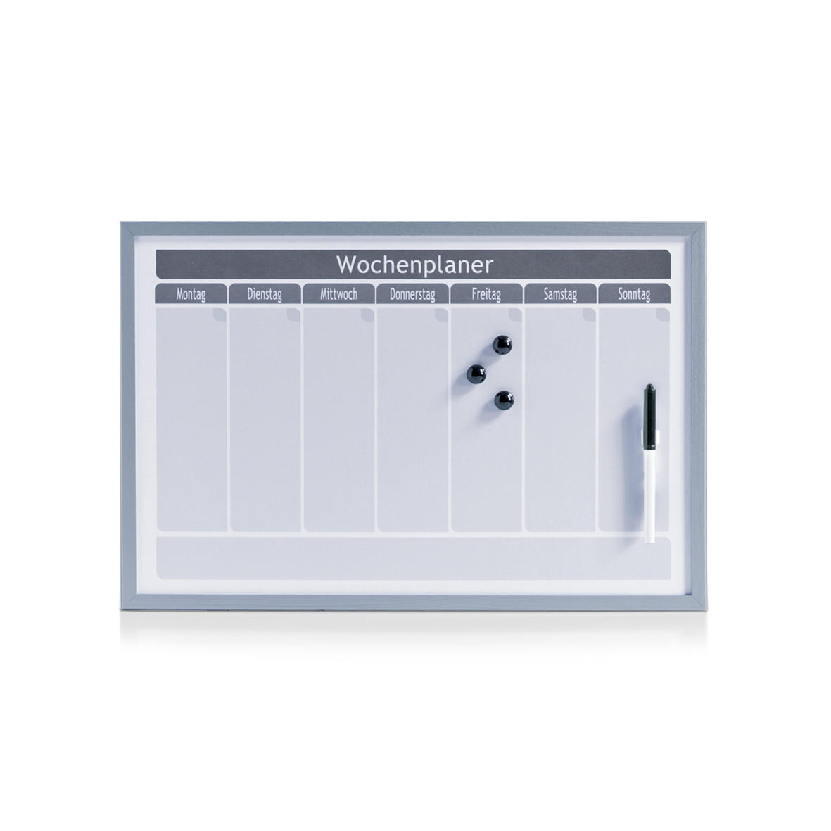 Memoboard Wochenplan Grau Weiß B: 59 Cm