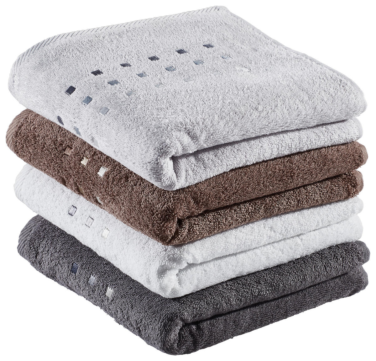 HANDTUCH Quattro Silberfarben  - Silberfarben, Basics, Textil (50/100cm) - Esposa