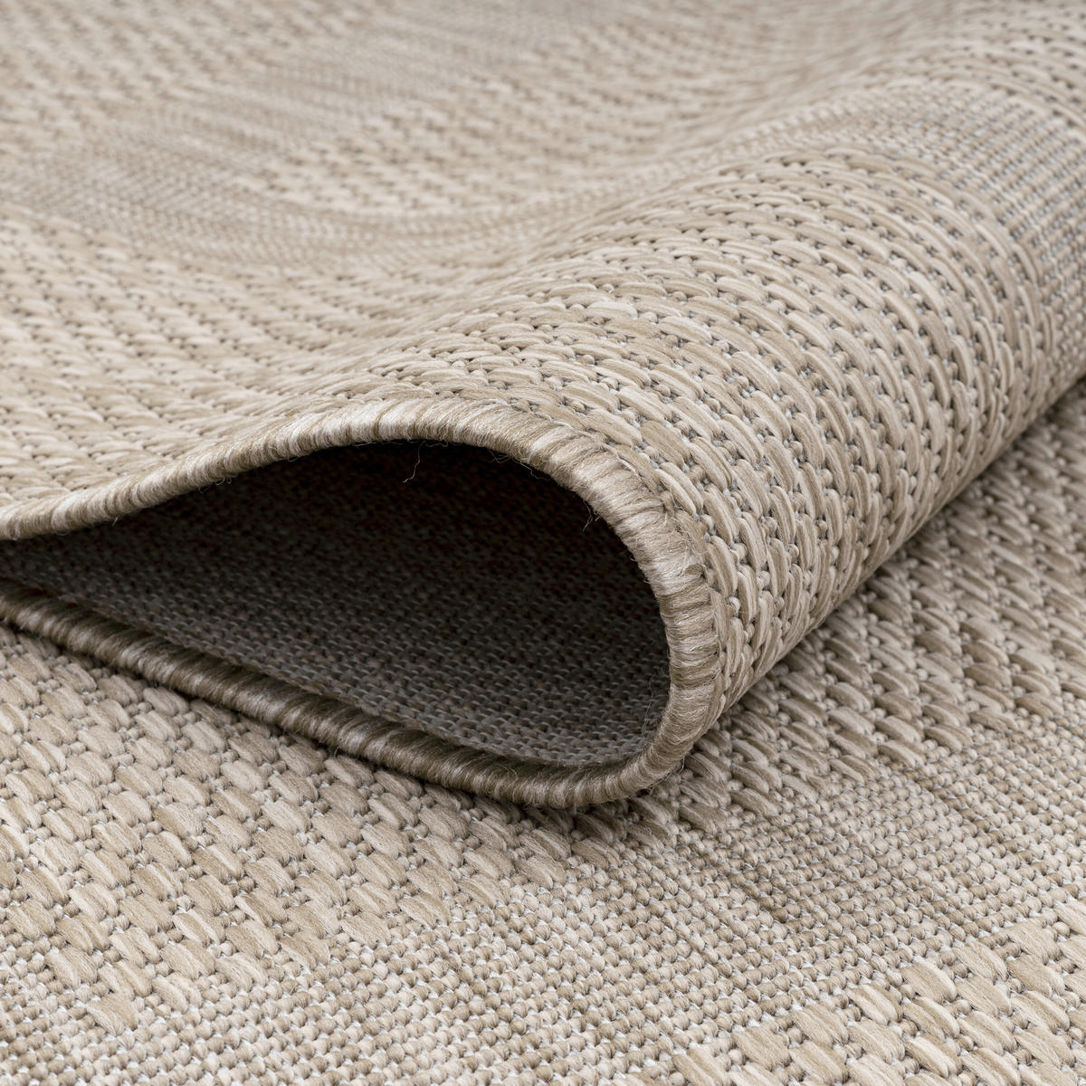 FLACHWEBETEPPICH 120/120 cm Relax Beige rund  - Beige, Basics, Textil (120/120cm) - Ayyildiz 