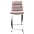 BARHOCKER in Textil Hellrosa  - Hellrosa/Schwarz, Design, Textil/Metall (52/122/66cm) - Dieter Knoll